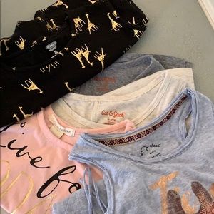 Bundle of girls sleeveless shirts